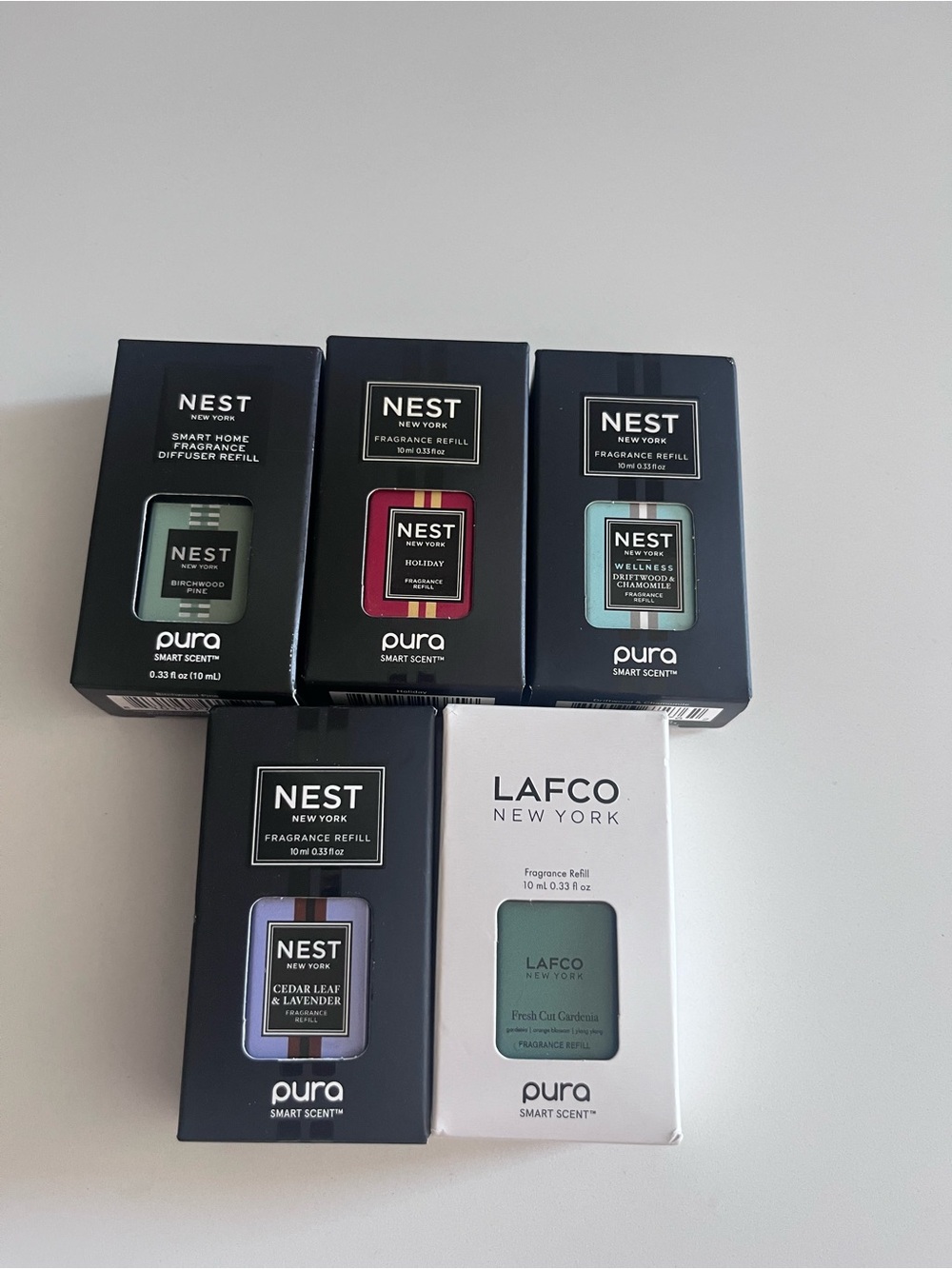 NEST & LAFCO Home Fragrance Refills — Mixed Scents (Black, White)
